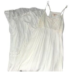 MOSSIMO Elegant White Lace Tank Top Long Dress Size Large
